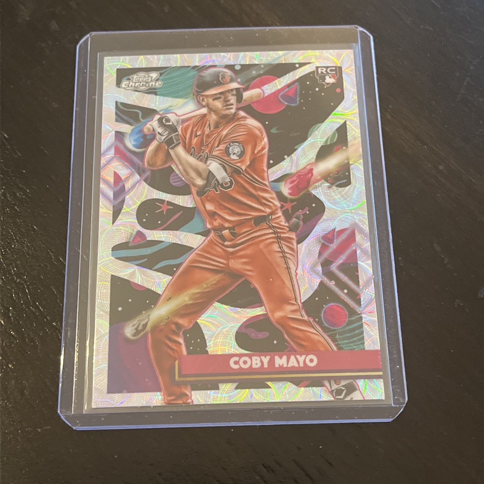 2025 Topps Cosmic Chrome Coby Mayo Rookie Nucleus Refractor #154 Orioles SP