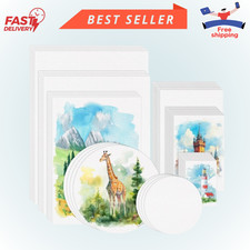 50 Sheets Watercolor Paper Bulk, 8 Sizes Whit...