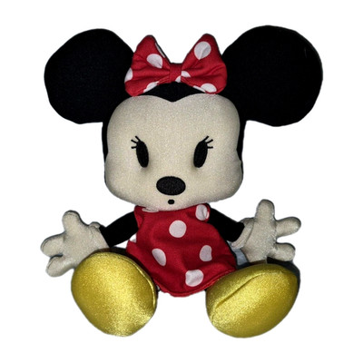 Walt Disney World GO MINNIE MOUSE 10in Bean Bag Stuffed Plush Polka Dots LNWT