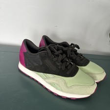 Reebok Black Purple Green Classic Nylon sneakers size 8