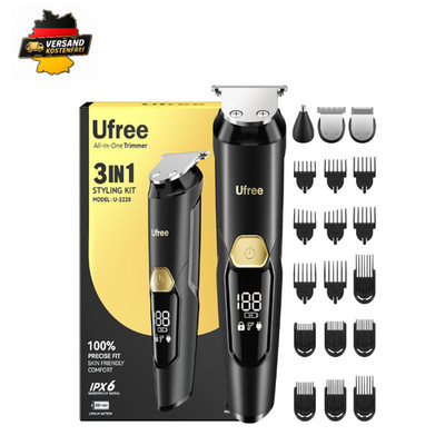 Ufree 3 in 1 Barttrimmer Herren Kit Bartschneider Haarschneider Haarsch