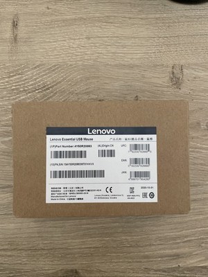 Lenovo 4Y50R20863 Essential USB Mouse - Black. New In Box.