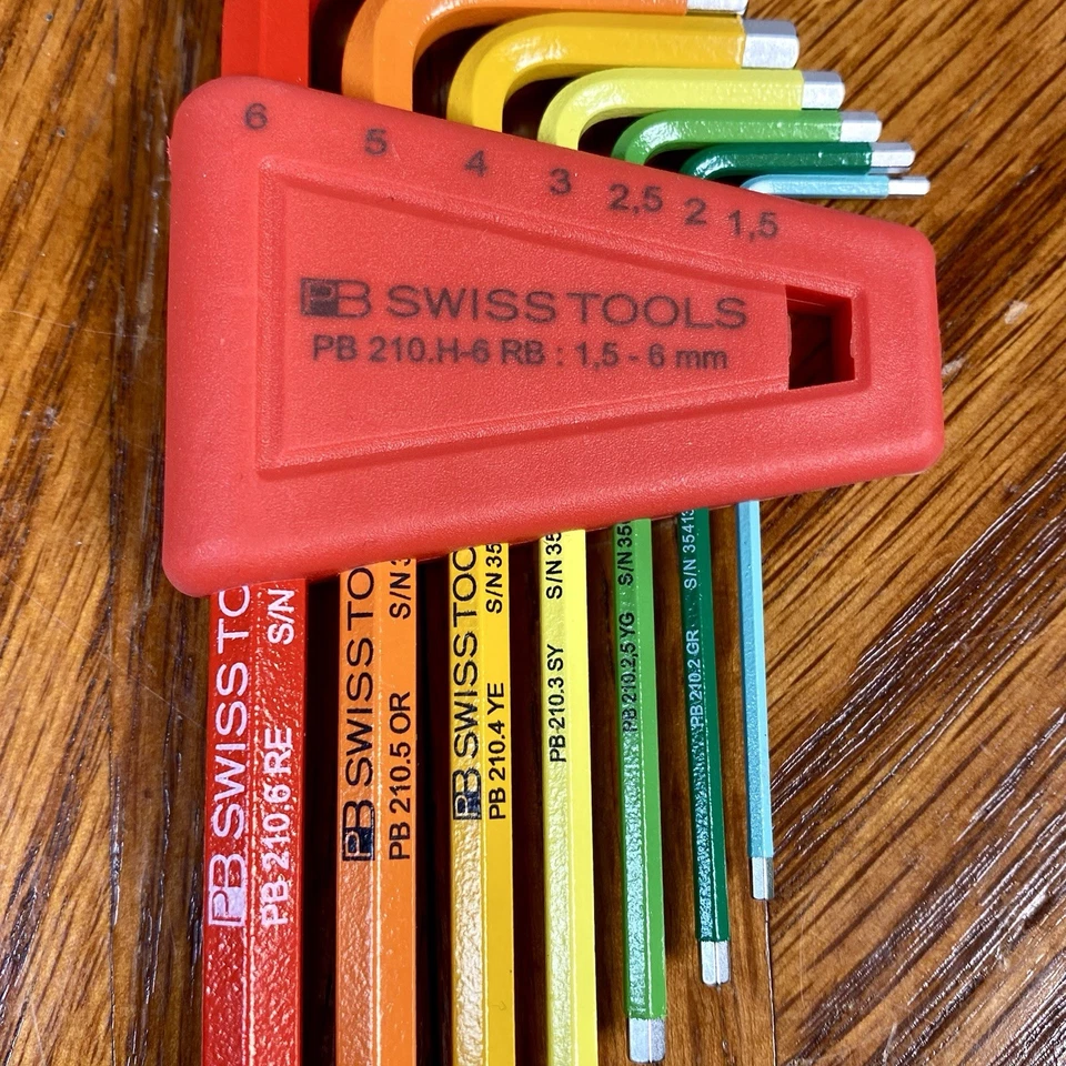 PB Swiss Tools ~ PB 210.H-6 RB Sechskantschlüssel-Set ~ 7-teilig metrisch Rainbow 1,5-6 mm - Bild 2 von 4
