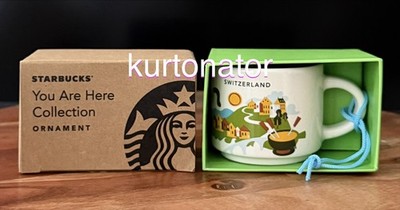 Starbucks You Are Here SWITZERLAND Mini Mug Ornament 2 oz NEW Fondue