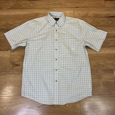 Ariat Pro Series Men's M Short Sleeve Button Down Shirt Plaid Cowboy Western