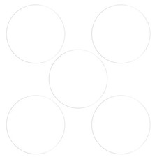 5pcs 33mm Soft TPU Anti-scratch HD Clear Round Watch Glass Screen Protectors