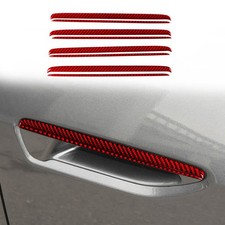 Cubierta de manija de puerta lateral exterior de fibra de carbono roja para Audi A5 A6 2025-2026