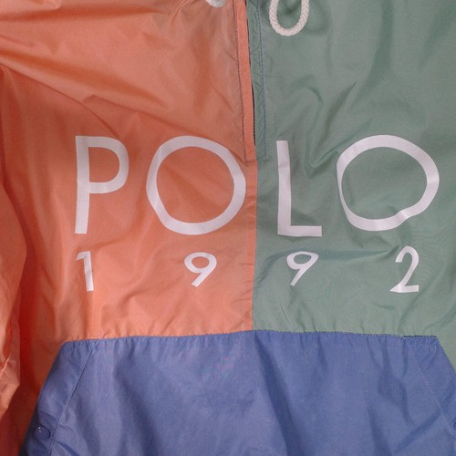 Polo Ralph Lauren Polo Sport Pastel 1992 Windbreaker Jacket Mens Medium NWT - Photo 6/9
