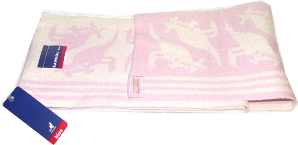 Vintage Designer Kangol Logo Scarf 84 long 6 inches wide kangaroos Pink - Image 2 of 2