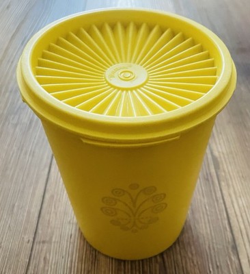 Vintage Yellow Tupperware Container