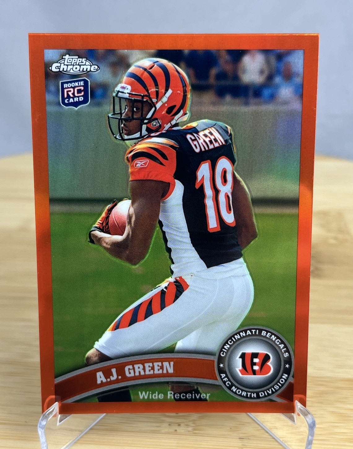2011 Topps Chrome #150 A.J. Green Orange Refractor RC Rookie Bengals