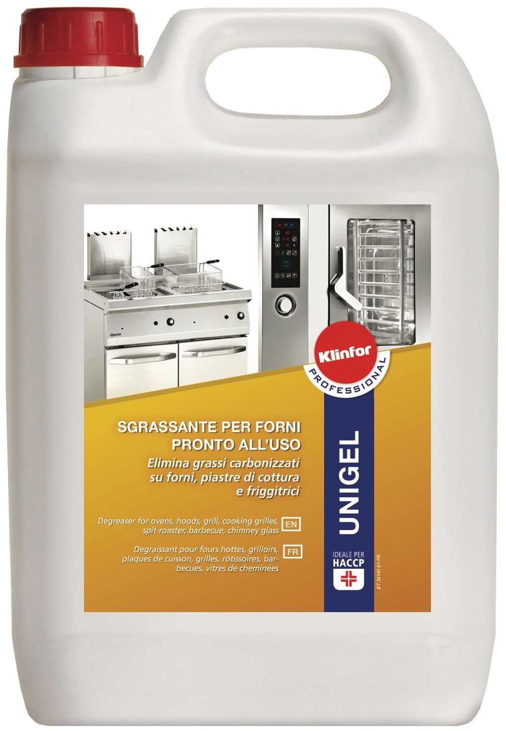 Detergente Sgrassatore Unigel 5kg Klinfor: Addio Grasso su Forni e Cappe