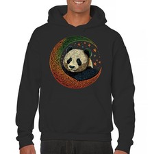 Sudadera Celtic Moon Panda Pacífica Adorable Animal Naturaleza Lunar Sudadera con Capucha