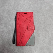 Huawei Mate 20 Pro PU Leather Flip Wallet Case Magnetic Card Slots Red