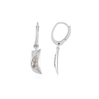 Cavill Champagner Diamant Ohrringe 925 Sterling Silber 0,26Ct Elegant