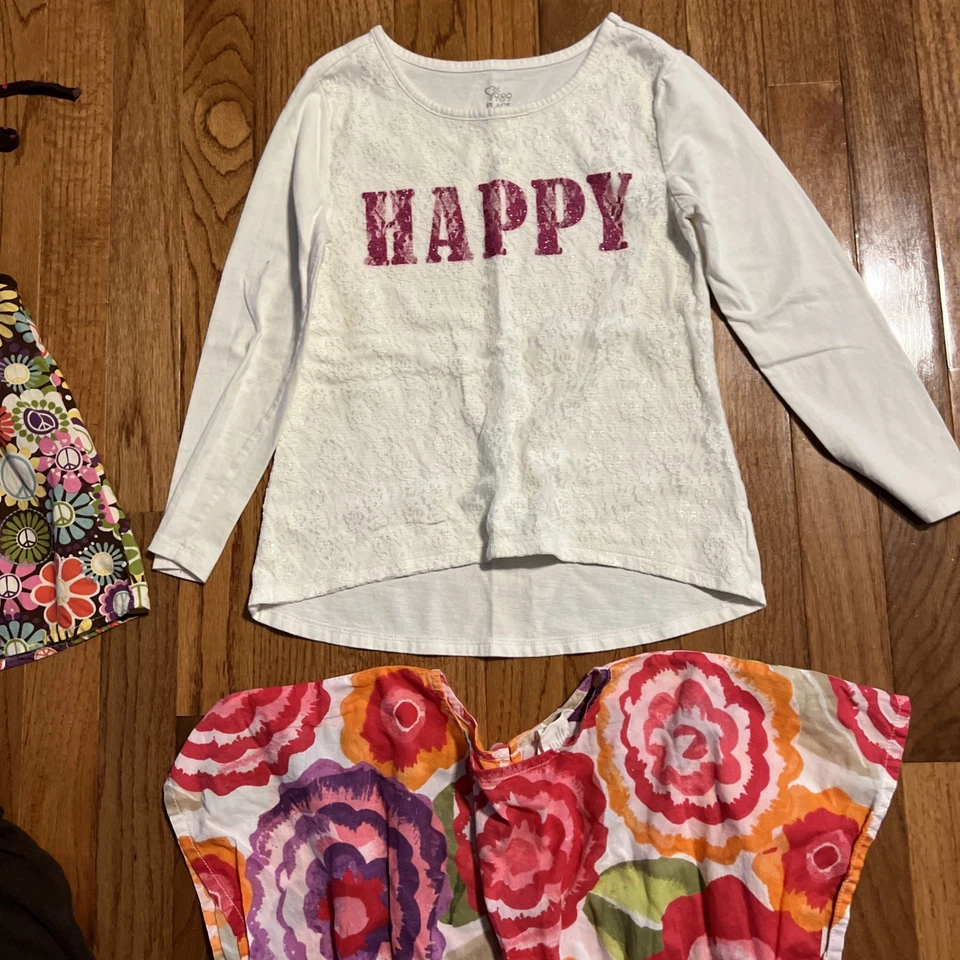 Lote de 4 piezas niñas Xhilaration Crazy 8 niños lugar MisTeeV-us talla 4-6 tanque Foto 3 de 4