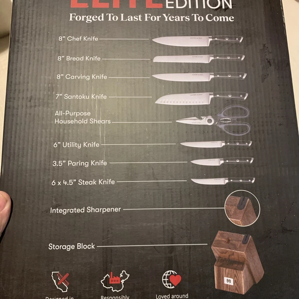 Набор из 15 профессиональных ножей ультрапремиум | немецкая нержавеющая сталь... элитный - Изображение 4 из 4