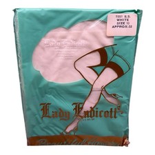 Vintage Lady Endicott 100 Nylon Seamed Sockings 1551 SS White Size 10 32  
