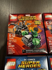 LOT OF 6 LEGO SUPER HEROES MIGHTY MICROS &ndash; NEW SEALED &ndash; MARVEL & DC 76061-76066