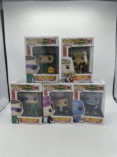 Funko Pop Lot Batman TV Series Riddler Chase Penguin Freeze Tut 183 184 185 187
