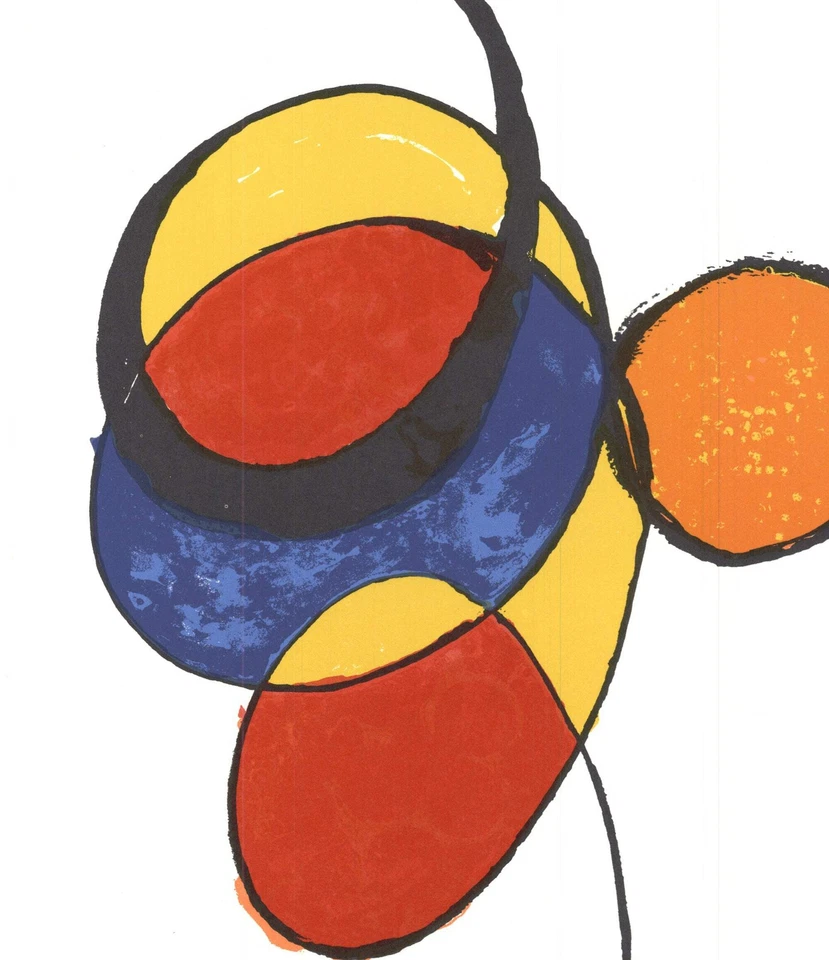 Спирали ALEXANDER CALDER 15 x 11,5 дюйма литография 1974 сюрреализм многоцветные - Изображение 2 из 4