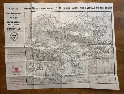 VINTAGE July 1961 Lousiville Gas And Electric Co Parks Rec Map Reddy Kilowatt