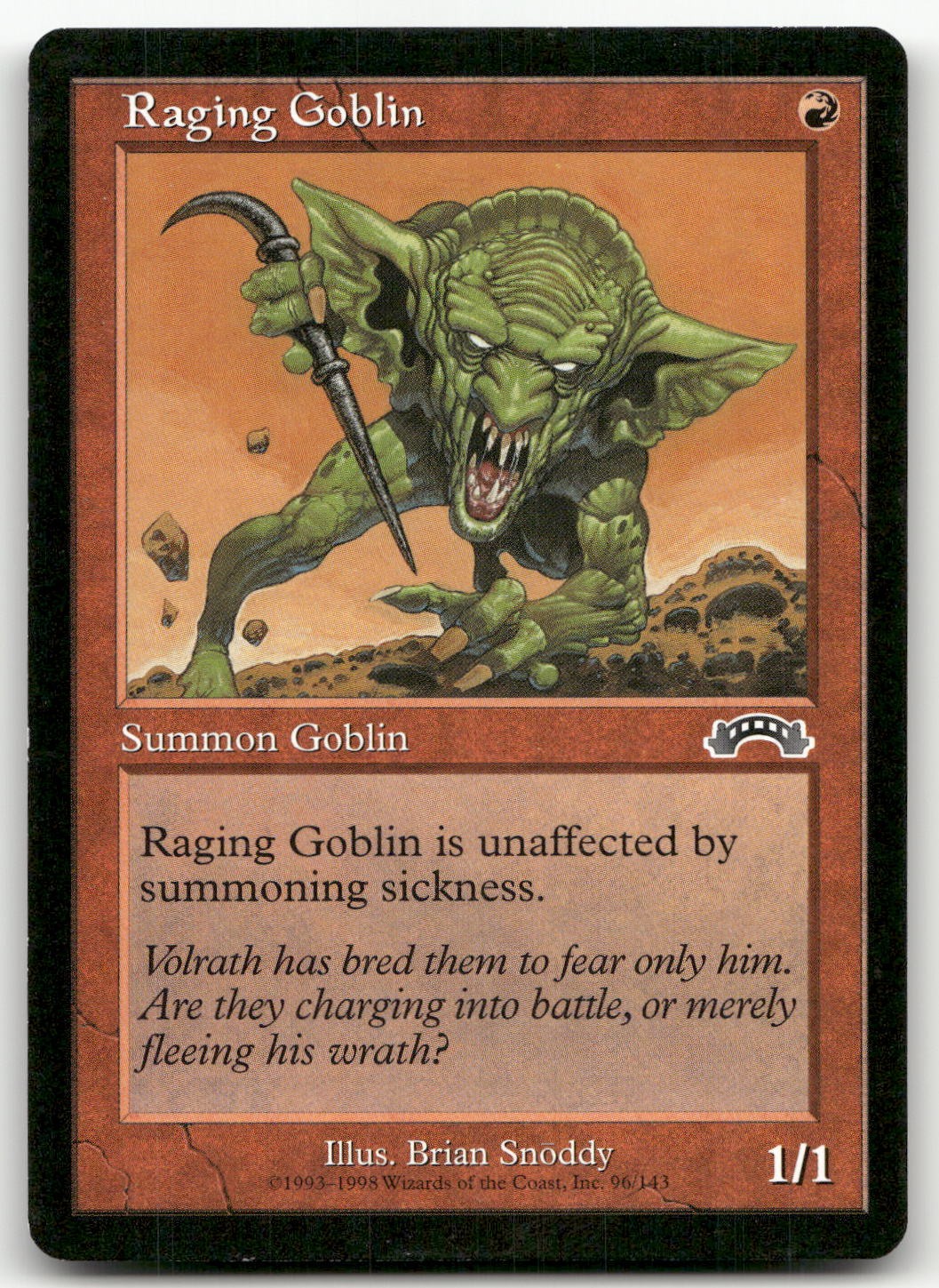 Raging Goblin #96 (NM) Exodus EXO Magic MTG