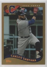 2020 Topps Archives 2002 Topps Orange Foil 15/75 Carlos Santana #296 1o3