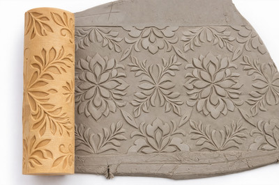Floral Damast Clay Textur Roller | Polymer Clay Tool | 12 cm / 16 cm