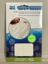 NEW Slip X Solutions Adhesive Safety Treads 7.5" x 3/4"  Clear 24 pcs