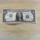 Trinary Fancy Serial Number One Dollar Bill, I 41214421 A  2017 — photo 1