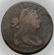 1798 Draped Bust Large Cent - 1st Hair Style (S-161) - Damage