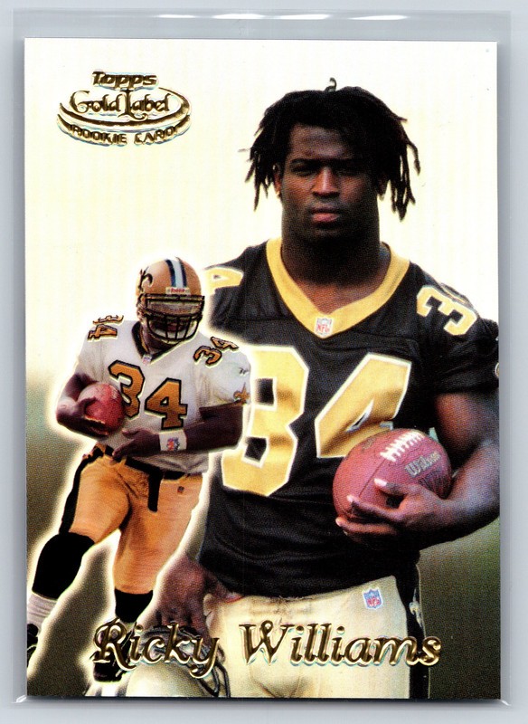 #70 Ricky Williams, New Orleans Saints 1999 Topps Gold Label base