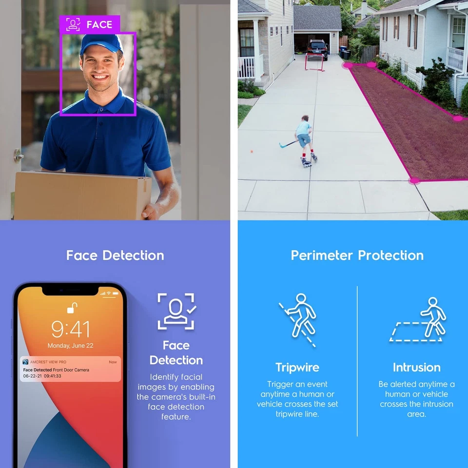 UltraHD 4K (8MP) IP PoE AI Camera, FOV 129°, 49ft Color Nightvision, Security... - Image 4 of 4