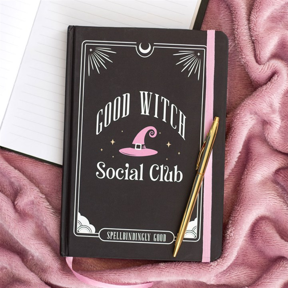 Good Witch Social Club A5 Notebook Journal. Witchcraft Stationery Gift.