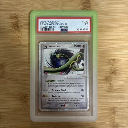 2006 POKEMON BLACK STAR PROMOS #039 RAYQUAZA EX-HOLO PSA 1