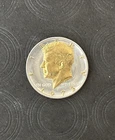 DANBURY MINT  -1973-D- KENNEDY HALF DOLLAR- UNCIRCULATED- GOLD AND SILVER PLATED
