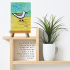ACEO Original Watercolor Painting Seagull on the Beach 2.5" x 3.5" — photo 2