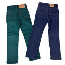 Vintage 70s Levi&rsquo;s 539 Orange Tab Corduroy Pants Lot Boys 10 (25x25) Talon 42