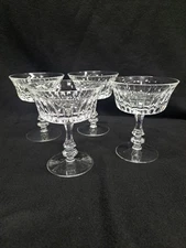 Gorham "Medici" 24% Cut Lead Crystal Glass 5" Sherbet Goblets, Set Of 4