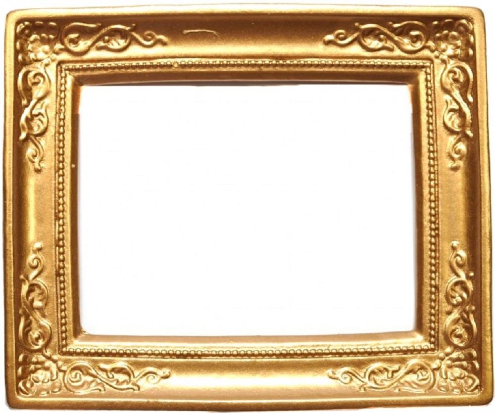 Dolls House Gold Empty Picture Frame Miniature Ornate Painting Accessory 1:12