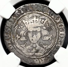 ENGLAND. Henry VI, 1422-1461, Hammered Silver Groat, Calais, S-1836, NGC F15