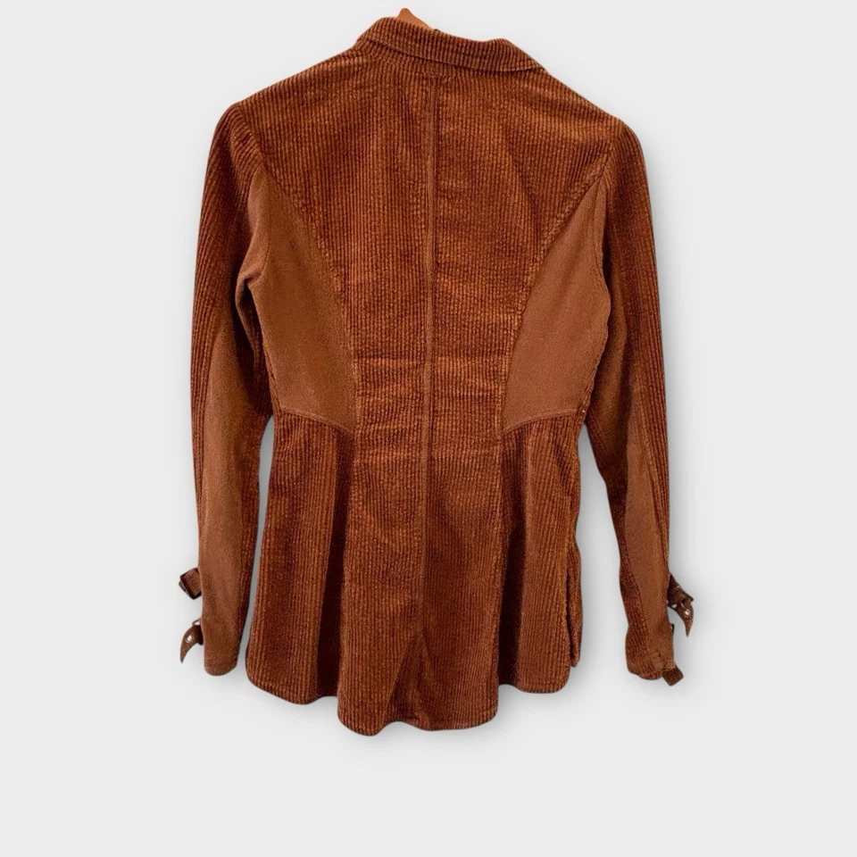 Chaqueta utilitaria de pana XCVI para mujer talla S boho marrón académica informal Blazer Foto 2 de 4