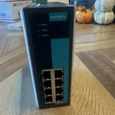 MOXA EDS-G308 Ethernet Switch 8-Port Input: 12-48Vdc Rev 1.4.1  Free Shipping!!!