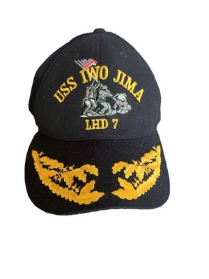 USS Iwo Jima LHD-7 Hat Adult Adjustable Cap United States Navy USN EUC Htf Vtg