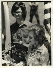 1976 Press Photo Betty Ford addresses Houston crowd - hca95619
