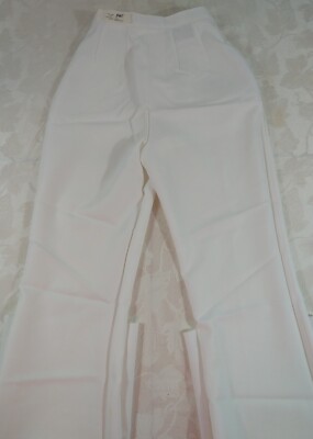 DSCP Dress Pants Ladies Size 8WT White Side Pockets NWT (199) | eBay