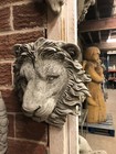 Lions head wall hanging plaque Garden ornament concrete statue sculpture detaile