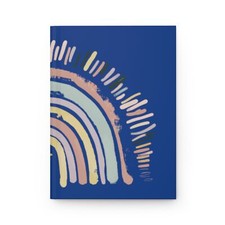 Faithful Rainbow Hardcover Journal Matte in Dark Blue