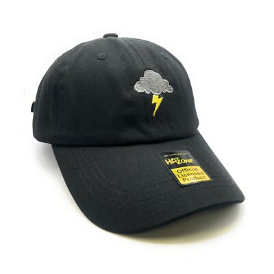 Storm Lightning Cloud Dad Hat Strapback (Black)